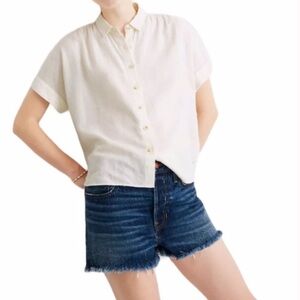 Madewell Curvy High-rise Jean shorts with fringe​​